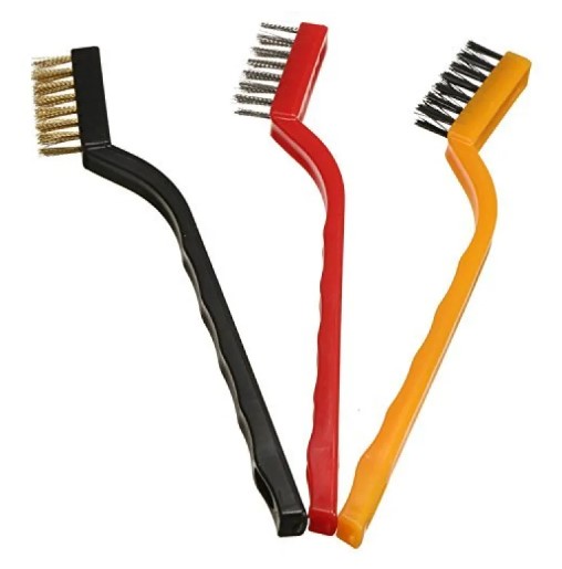 Picture of 3Pcs/Set 7 inches Stainless Steel Brush Brass Cleaning Brush Polishing Rust Remover Metal Wire Brush Cleaning Tool Family(Multicolor)