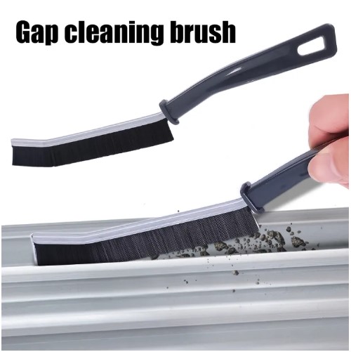Picture of 1 piece -Multipurpose Bathroom Tile Floor Gap Cleaning Brush Window Groove Cleaning Brush Convenient Household Corner Cleaning Tools(Black)
