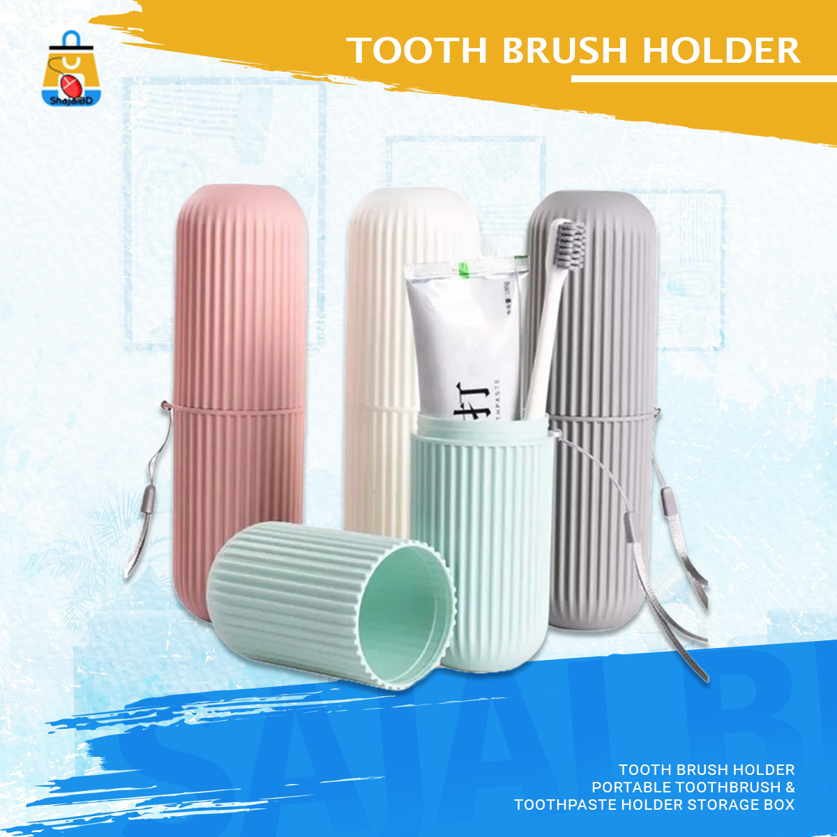 Picture of Tooth brush holder - Portable Toothbrush & Toothpaste Holder Storage Box(Multicolor)