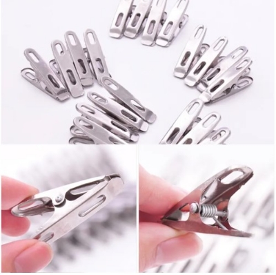 Picture of 20 Pieces, Stainless Steel Cloth hanger Clip(White)