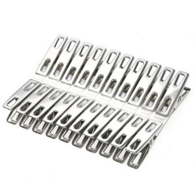Picture of 20 Pieces, Stainless Steel Cloth hanger Clip(White)