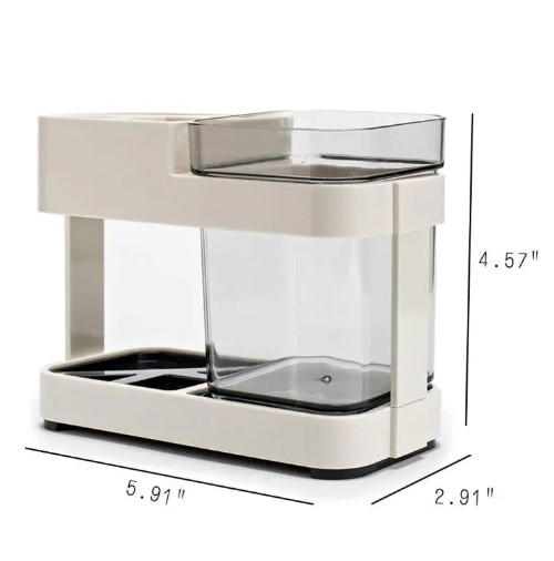 Picture of Toothbrush Box Holder 1 Cup Bathroom Storage Toilet Two Removable Toothbrush Box(White)