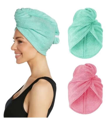 Picture of Dry Hair Cap Microfiber Quick Towel Magic Hair Towel Wrap for Women Absorbent Towel(Multicolor)