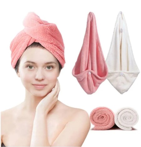 Picture of Dry Hair Cap Microfiber Quick Towel Magic Hair Towel Wrap for Women Absorbent Towel(Multicolor)