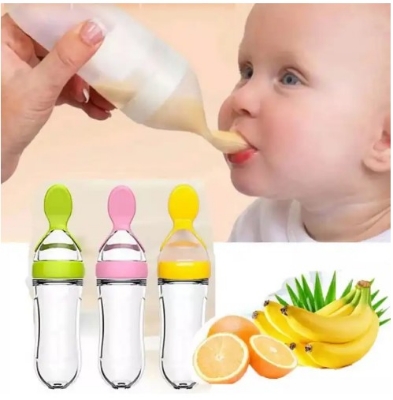 Picture of Baby Silicone spoon feeder Bottle-1pcs(Multicolor)