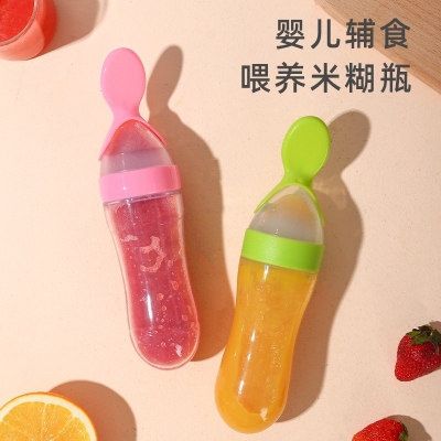 Picture of Baby Silicone spoon feeder Bottle-1pcs(Multicolor)