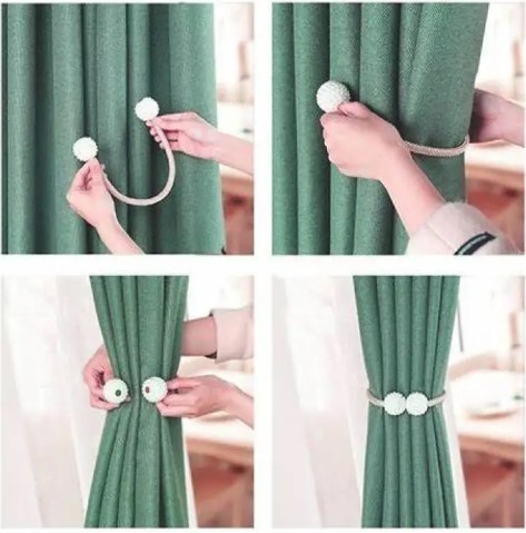Picture of 1 piece -Magnetic Curtain Tiebacks Convenient Drape Tie(Multicolor)