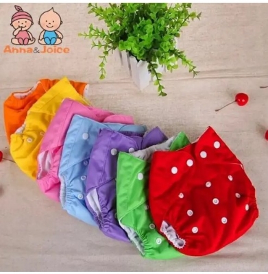 Picture of 1 piece BABY WASHABLE & Adjustable DIAPER with 2pcs Napi/pad(Multicolor)