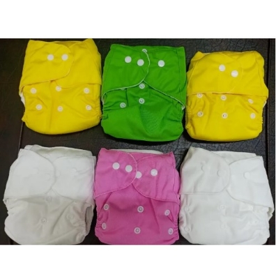 Picture of 1 piece BABY WASHABLE & Adjustable DIAPER with 2pcs Napi/pad(Multicolor)