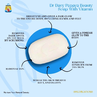Picture of Dr Davy Papaya Beauty Soap With Vitamin -100gm(Fruity)