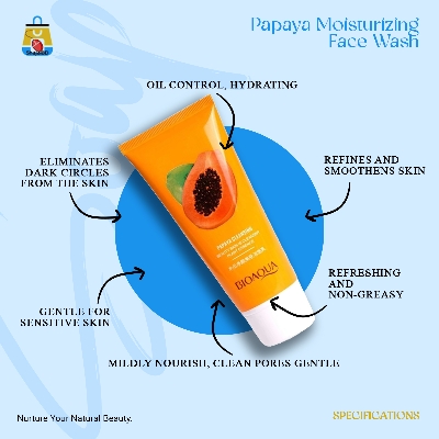Picture of Papaya Moisturizing Face Wash -100G - Shajai BD(Orange)