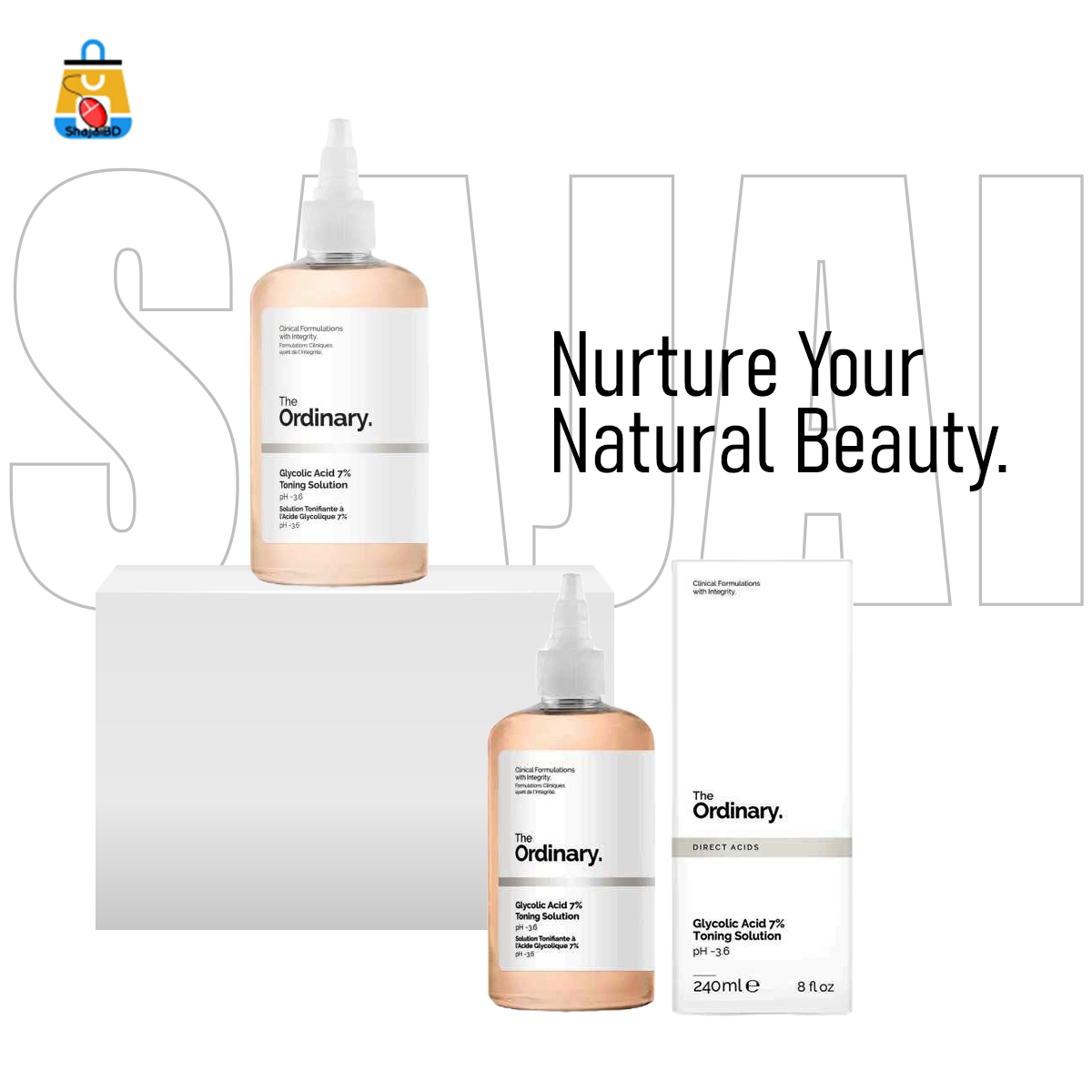 Picture of The Ordinary Glycolic Acid 7% Toning Solution 240ml - Shajai BD(Transparent)