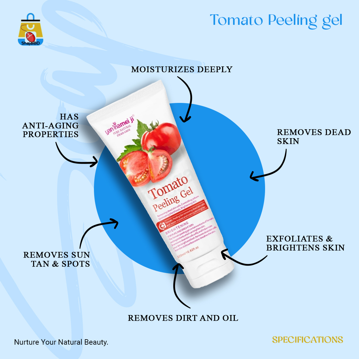 Picture of Tomato Peeling gel 320 gm - Shajai BD(Red)