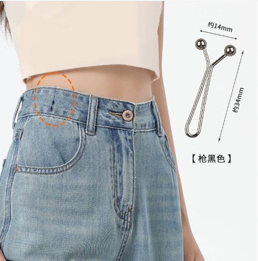 Picture of 12 pcs Headscarf clip scarf clip t-padded corners to change shorts pants waist circumference to tighten cuffs tighten fixing clips(Multicolor)