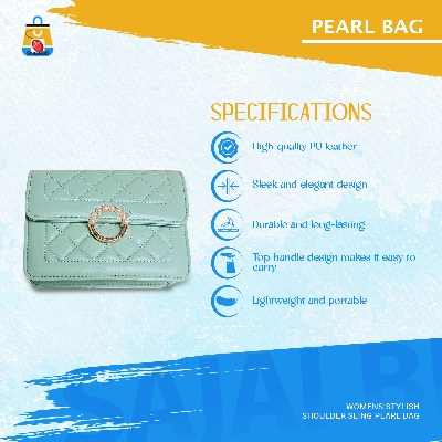 Picture of Womens stylish shoulder sling parl bag
