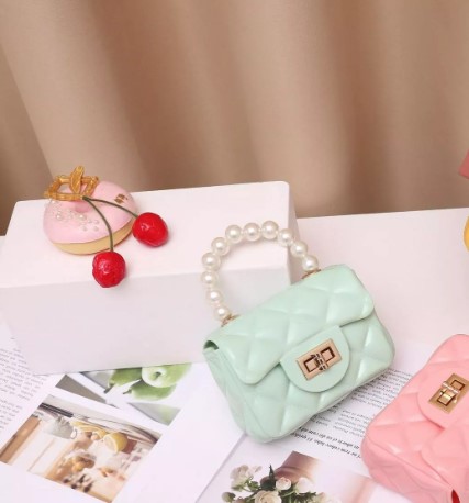 Picture of New Mini Jelly Purses And Handbags Crossbody Bags With Pearl Handle Cute Coin Pouch Party Bag