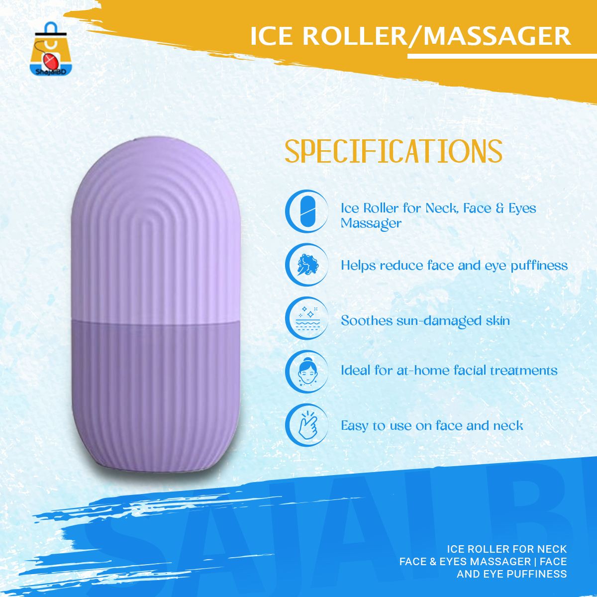 Picture of Ice Roller for Neck, Face & Eyes Massager | Face and Eye Puffiness