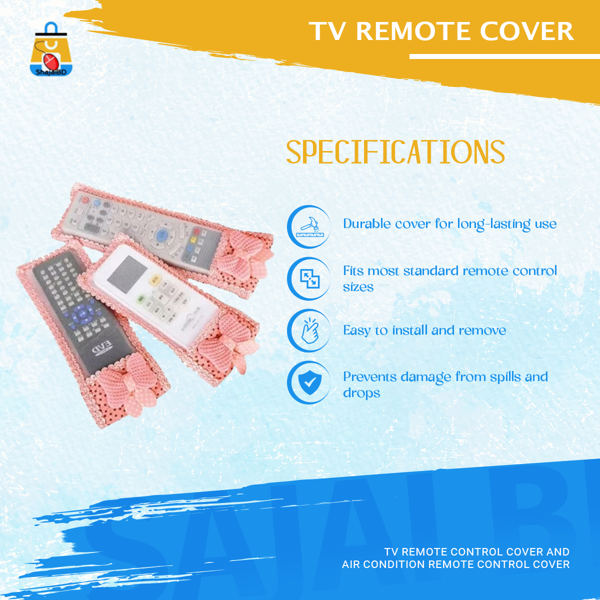 Picture of TV Remote Control Cover and Air condition Remote Control Cover