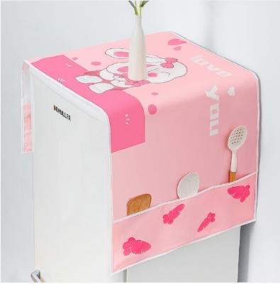 Picture of 1PCS Dust Cover Refrigerator Cover with Pocket Double Sided Storage Hanging Bags Household Non-Woven Cloth Fridge Cover