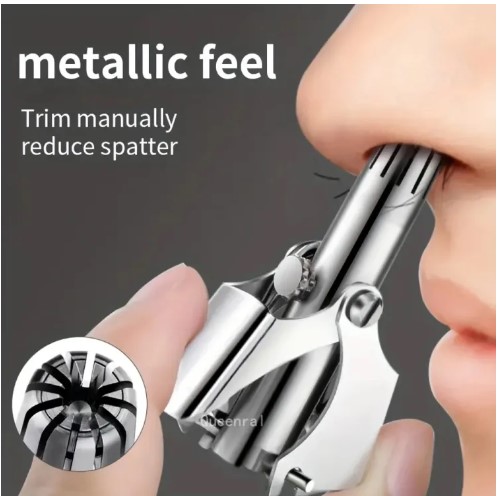 Picture of Stainless Steel Manual Men's Nose Hair Trimmer, Washable Portable Nose Hair Trimmer