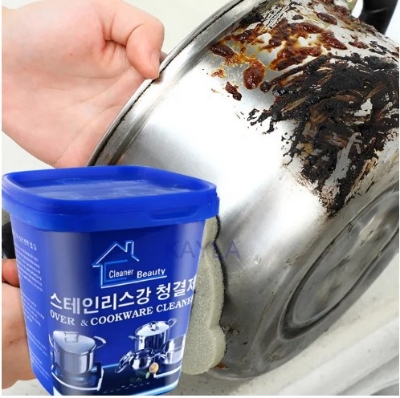 Picture of Over & Cookware Stainless Steel Household Kitchen Cleaner 500Gm - Glass Cleaner - glass cleaner