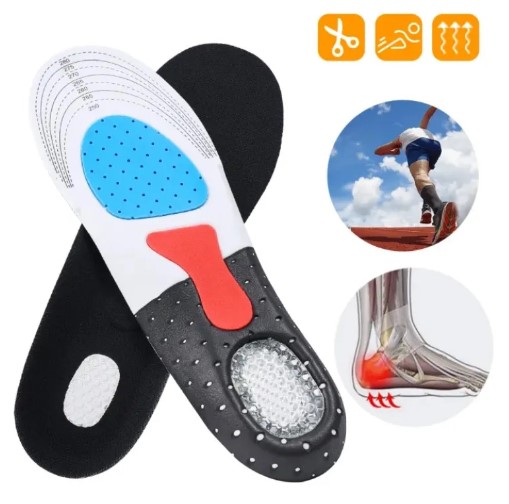 Picture of Unisex Orthotic Arch Support Sport Shoe Pad Sport Running Gel Insoles Antibacterial Foot Care Pain Relief Cushions Pad Insoles