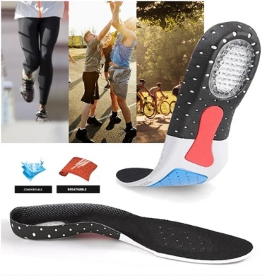 Picture of Unisex Orthotic Arch Support Sport Shoe Pad Sport Running Gel Insoles Antibacterial Foot Care Pain Relief Cushions Pad Insoles