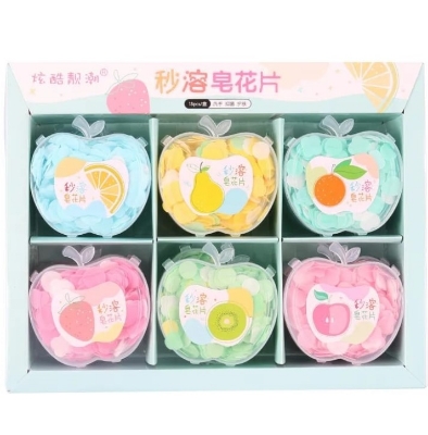 Picture of Travel soap Soft Flower Design, Hand Paper Soap For Travelling, Disposable Hand Washing Cleaning Paper Soap Foaming Paper Soap