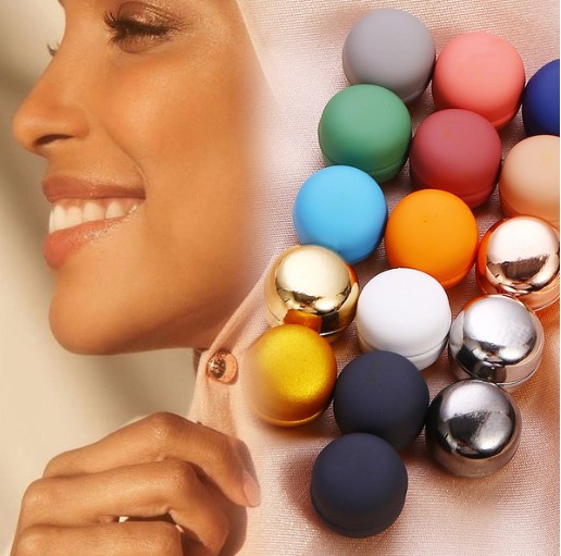 Picture of Matte Metal Pin Magnet Non-slip Muslim Women Magnetic Hijab Scarf Pins Islamic Pins Safety Headscarf Brooches Accessories-Flower shape