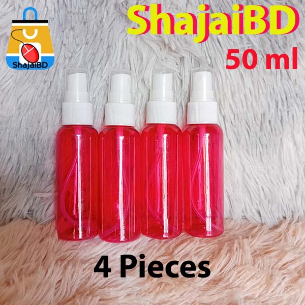 Picture of 4 pcs 100 ml - Empty Spray Bottle Refillable Random Transparent Convenient Travel Clear Plastic Empty Cosmetic Sample Spray Bottle Atomizer