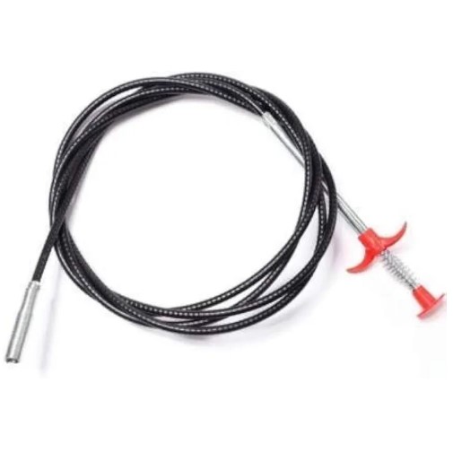 Picture of Stainless Steel Drain Snake Cleaner Sticks Clog Remover Cleaning Handy Tools Sewer Dredging Tool used for Kitchen, bathroom, toilet, utility sinks, bathtubs, and shower Drain Cleaning - 160 cm