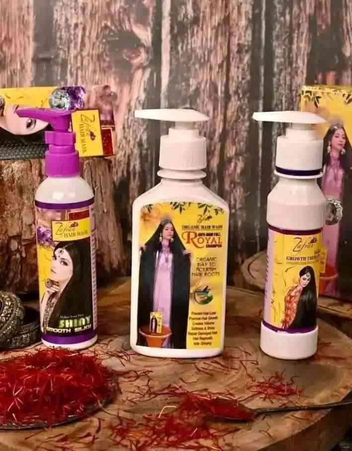 Picture of Jafran hair regain combo- Jafran hair oil-150ml, hair mask-120ml and jafran shampoo-200ml