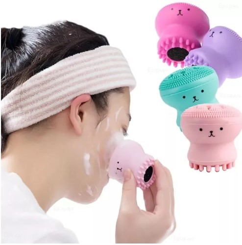 Picture of Silicone Facial Cleaning Brush For Limpiador Facial Octopus Shape Deep Pore Exfoliating Cleansing Face