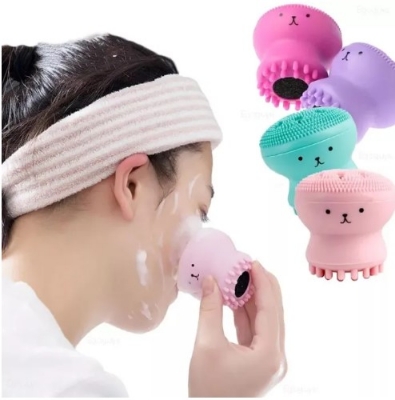 Picture of Silicone Facial Cleaning Brush For Limpiador Facial Octopus Shape Deep Pore Exfoliating Cleansing Face