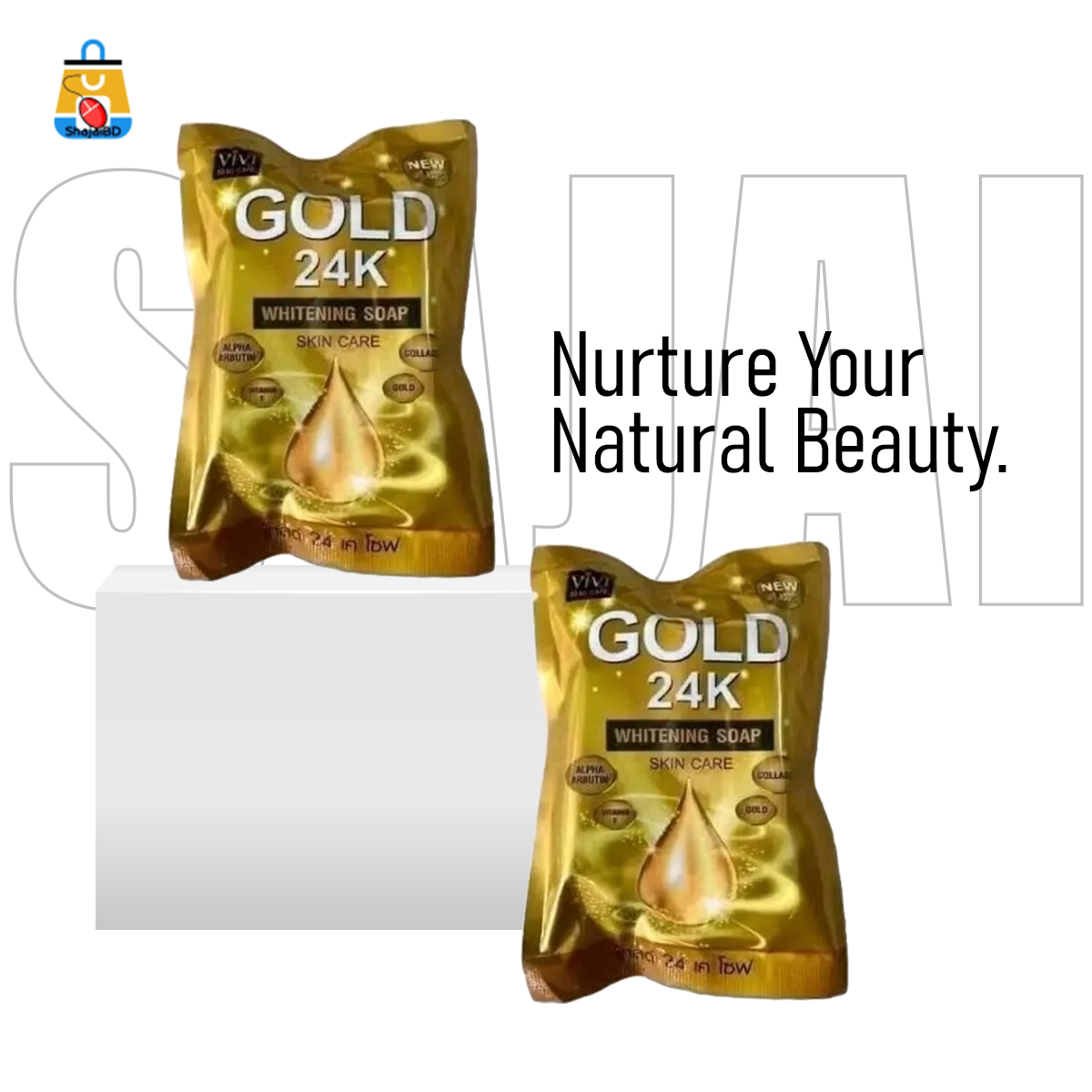 Picture of 24 k Gold Vivi Skin Care soap - 80gm (Made in Thailand)