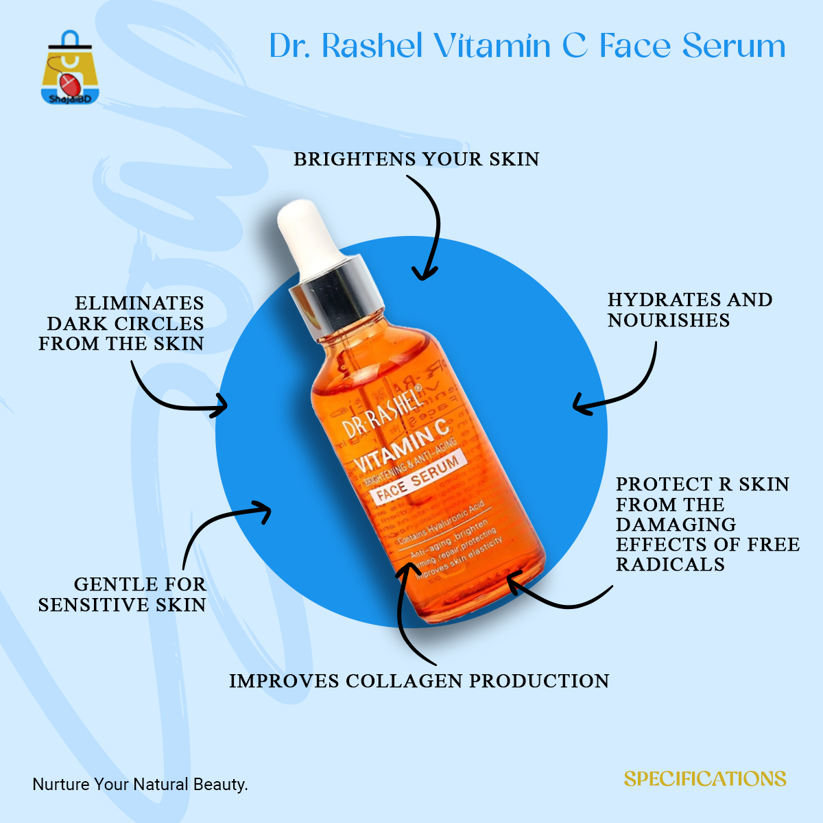 Picture of Dr. Rashel Vitamin C Face Serum - 50 ml - Shajai BD