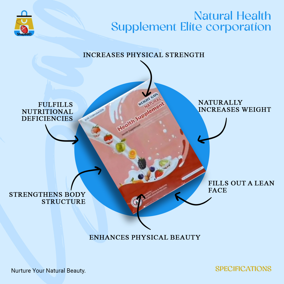 Picture of Natural Health Supplement 120gm Elite corporation - Shajai BD
