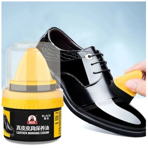 Picture of Leather Repair & Care Cream – Liquid Shoe Polish with Sponge | Universal Leather Balm for Shoes, Bags & Car Seats | Scratch Repair, Color Restore & Shine Enhancer | Premium Quality Leather Care Product
