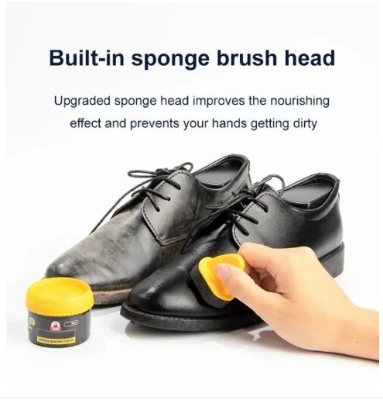 Picture of Leather Repair & Care Cream – Liquid Shoe Polish with Sponge | Universal Leather Balm for Shoes, Bags & Car Seats | Scratch Repair, Color Restore & Shine Enhancer | Premium Quality Leather Care Product