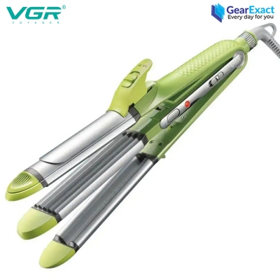 Picture of VGR V-569 Multi-Styler 4-in-1 Straightener, Curler, Crimper & Waver Salon Series for Women ( Green )
