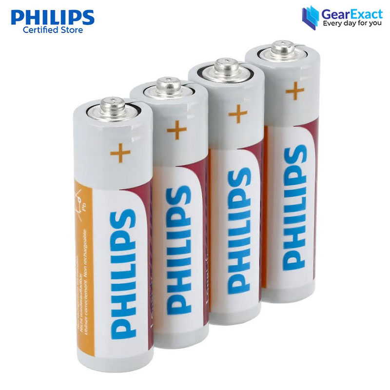 Picture of Philips R03L4B/70 AAA Extra Zinc Chloride Battery Bundle of 4 Pieces