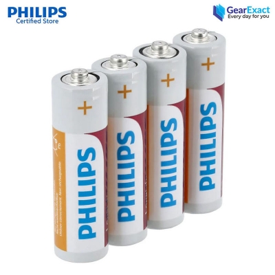 Picture of Philips R03L4B/70 AAA Extra Zinc Chloride Battery Bundle of 4 Pieces