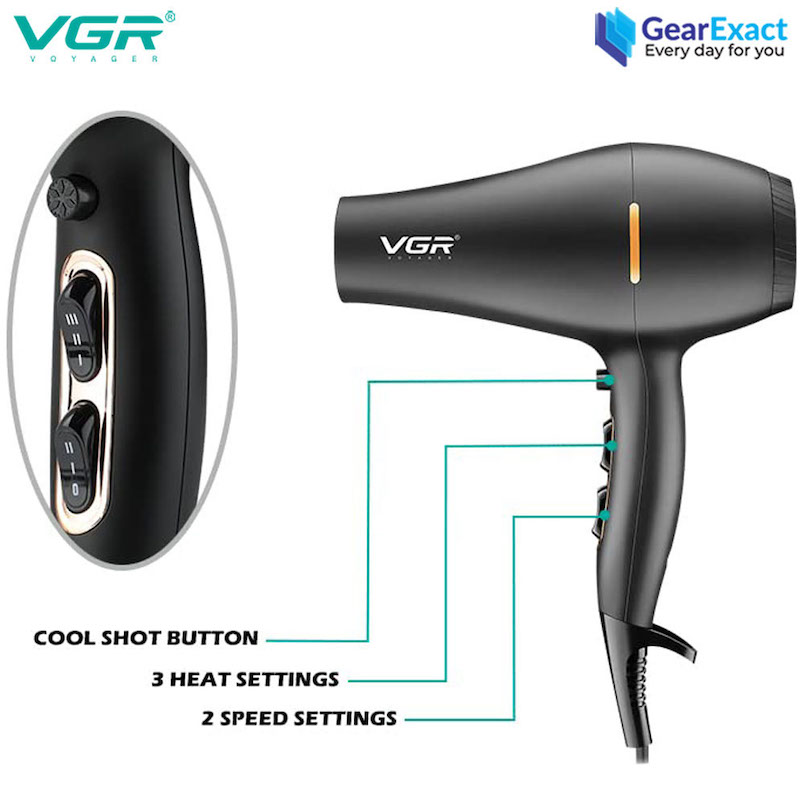 Picture of VGR V-433 Essential DryCare Hair Dryer Salon Series for Women ( Black )