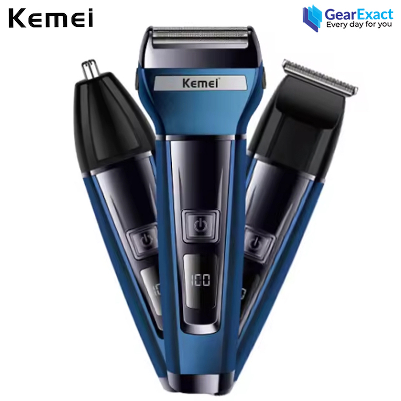 Picture of Kemei KM-6541 Multi-Functional 3-in-1 Hair Clipper, Shaver, and Nose Hair Trimmer for Men