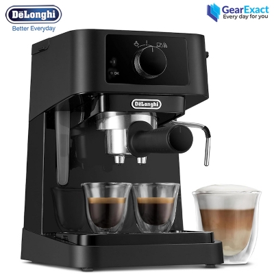 Picture of De’Longhi EC230.BK Stilosa Traditional Barista Manual Pump and Cappuccino Coffee Machine ( Black )