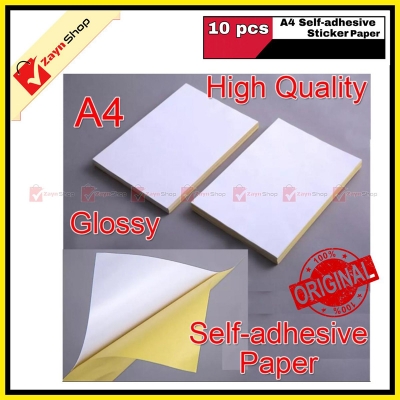 Picture of Sticker Paper A4 Size Self Adhesive Label white color 10 pcs - sticker(White)