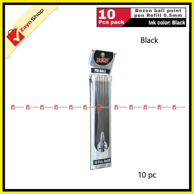 Picture of Bozon Ball Point Pen Refill  0.5mm  Black ink 10pcs(Black)