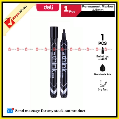 Picture of Deli Permanent Marker 1.5mm EU100 (1 pcs) Black