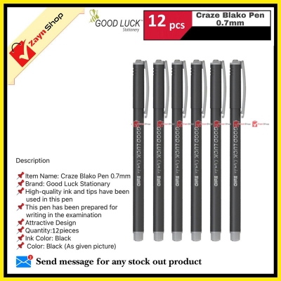 Picture of Good Luck Craze Blako Ball Point Pen Black Ink 0.7 Mm 12 Pcs - Pen