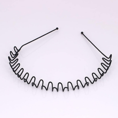 Picture of Metal Hair Band - Black Zigzag Headband - 1 Piece for Stylish Men and Women